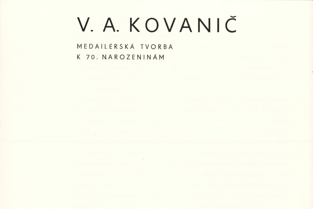 Václav Adolf Kovanič – medaile